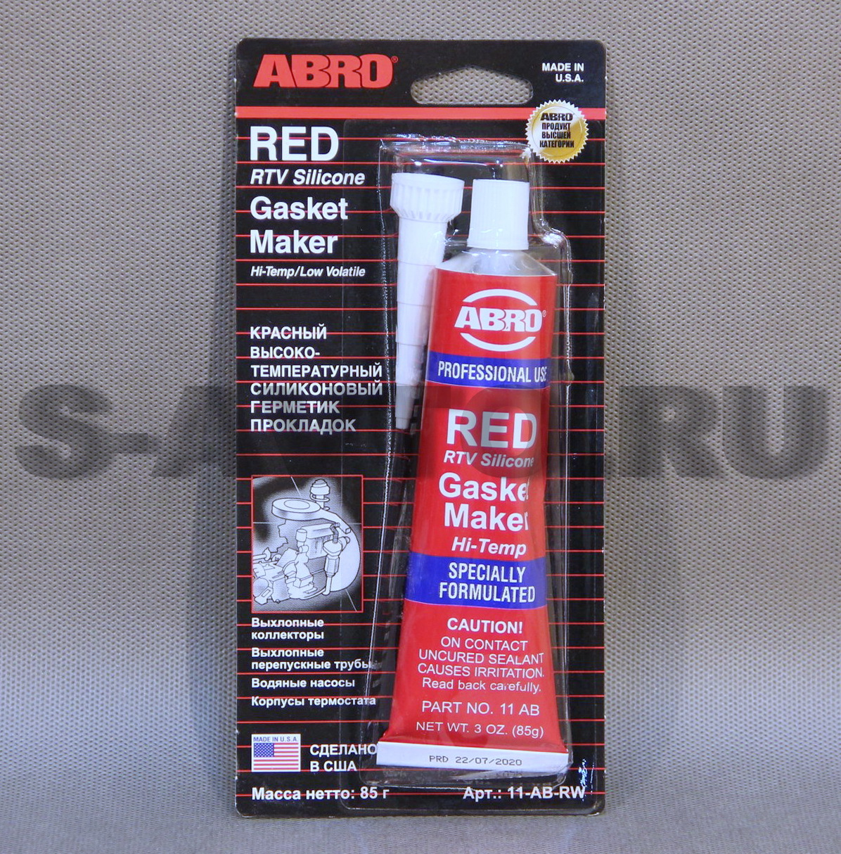 Герметик прокладок Abro красный 85г