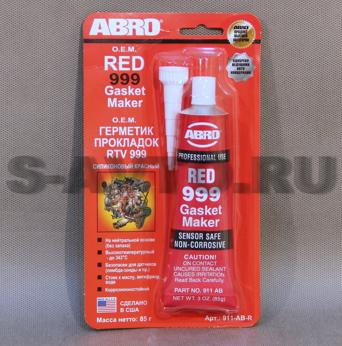 Герметик прокладок Abro красный 85г