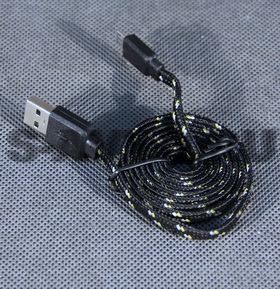 Кабель AVS micro USB(1м) MR-321 (плоский текстиль)