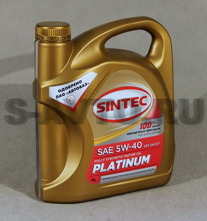 SINTEC PLATINUM SN/CF 5W-40 синт. 4л