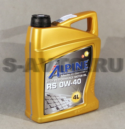 ALPINE RS 0W-40 синт. 4 л