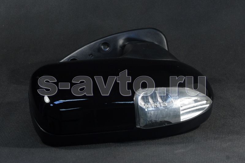 Зеркало боковое ГАЗ Газель (н/о, корпус чёрный глянец, с поворотником, правое)